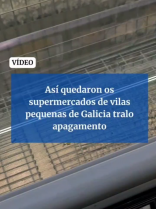 Supermercados de vilas pequenas sen mercadoría fresca. Esa foi unha imaxe moi repetida ao longo de Galicia o martes
